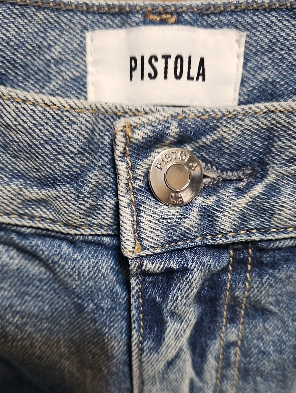 Pistola Hendrix High-Rise Baggy Distressed Denim Jeans-NWT - Picture 8 of 13